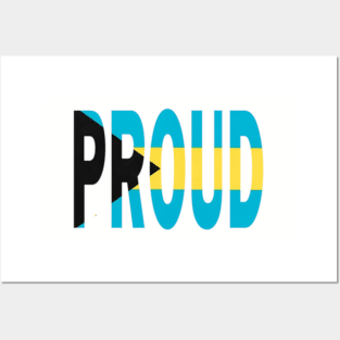 The Bahamas Flag Design in The Word Proud - Soca Mode Posters and Art